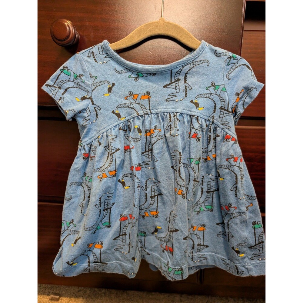 Hanna Andersson Alligator Tshirt Dress 6-12 months
